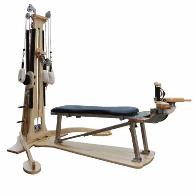 China Yoga Exercise Factory Supplier Zen Yoga Fitness Exercise Wood Reformer Pilates Gyrotonic Equipment for sale