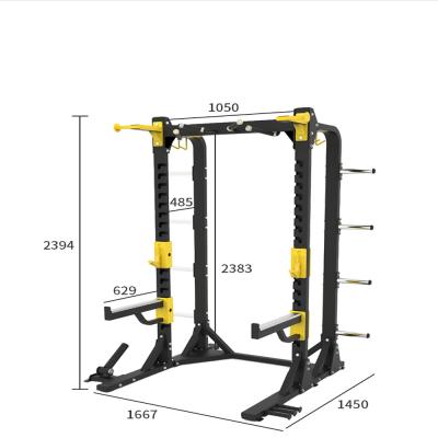 China 3Dmax Gym Equipment Indoor Squat Stretch Multi Functional Trainer Combination 3 in 1 Fitness Smith Machine for sale