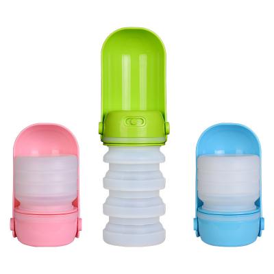 China New Design Food Grade Silicone Viable Dog Water Bottle Outdoor Collapsible Pet Water Bottle for sale