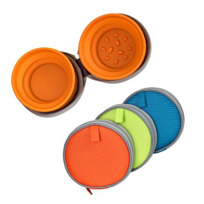 China Sustainable New Design Colorful Collapsible Dog Travel Bowl for sale