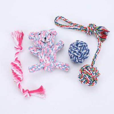 China Wholesale Customized New Design Cotton Rope Animal Durable Pet Toys Viable For Dog Chew Toys for sale