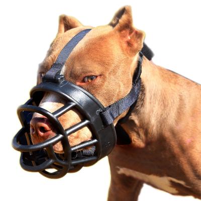 China DETACHED Manufacturer Durable Silicone Bulldog Dog Collar Dog Bite Proof Muzzles Large for sale