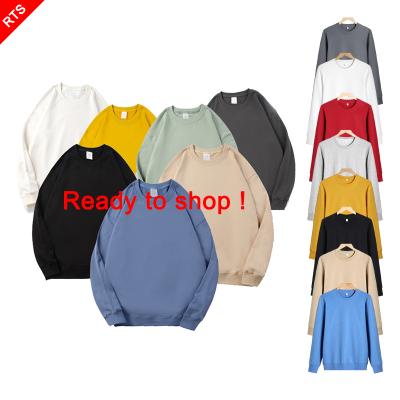 China 100% Oversized French Heavy Terry Drop Shoulder Sweatshirt Unisex Plain Puff Print Cotton Wholesale Waterproof Crewneck for sale