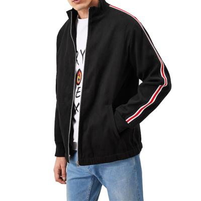 China Wholesale QUICK DRY Bomber Jackets Customized Logo Side Stripe Jackets Street Use Mens Jackets for sale