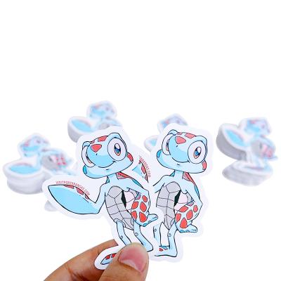 China Custom durable waterproof vinyl cartoon die cut sticker printing removable safty paper labels for sale