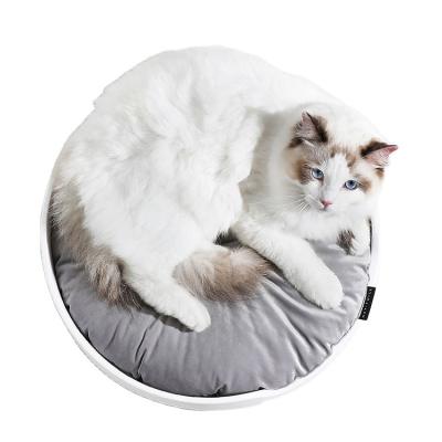 China MAYITWILL High Performance Light Gray Circular Felt Cute Cat Viable Cheap Bed for sale