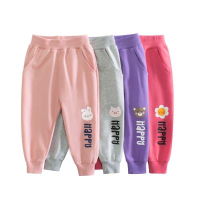 China Supreme Leader Girls autumn sports cotton breathable pants 2021 new pants loose comfortable children's casual pants for sale