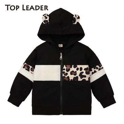 China Supreme Leader Baby Girl Boy Clothing Autumn Children Long Sleeve Soft Winter Spring Leopard Print Hoodie Jackets Coat for sale