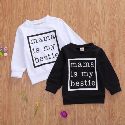 China Children Babies Boys Hoodie Tops Long Sleeve Breathable Letter Print Infant Shirts Casual Spring Autumn Tops Clothing for sale