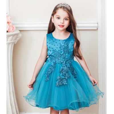 China CHUXUN 2019 Breathable Babies Dress Princess Mesh Gauze Pettiskirt Baby Birthday Pearl Dress Kids Clothing for sale