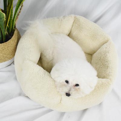 China 2021 wholesale pet beds small donut easy clean dropshipping luxury dog ​​bed for sale