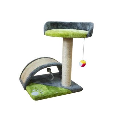 China Factory Price Viable Couch Scratching Post Scratcher Wave Beds Combo Furniture Cat Wooden Tree House for sale