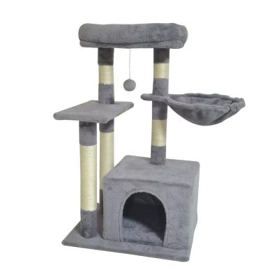 China 33in 36inch 59inch Sustainable Luxury Big Cat Tower Dwelling House Cat Scrather Climbing Tree for sale