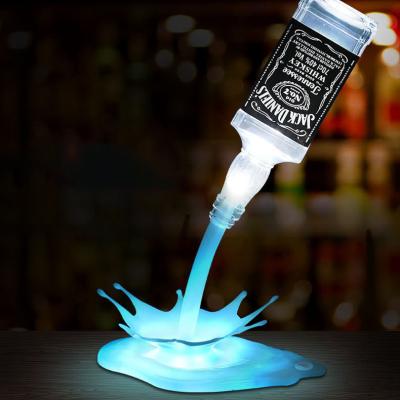 China Decoration Customize Switch LED Beer Bottle Wine Pouring Lamp For Beverage Promotions for sale