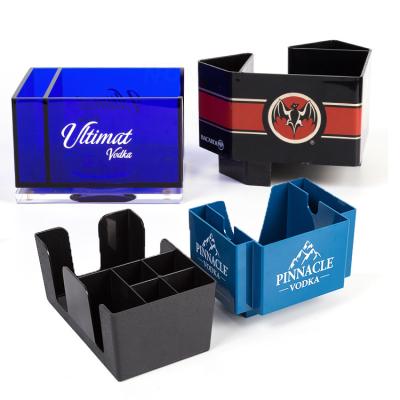 China Promotion Bar Cart Customized Logo Printing Plastic Napkin Holder Transient Eco-friendly Cart for sale