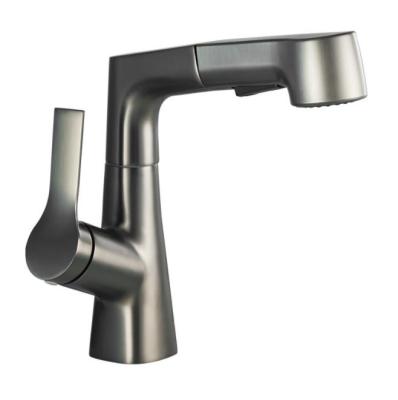 China Workable Single Handle Wash Mixer Brass Basin Water Faucets Lever Handle Pull Out Bathroom Basin Faucet Water Taps for sale