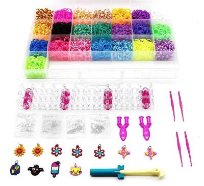 China 2023 Educational Novelty Gift Diy Loom Bands Staples Beads Charms Bracelet Making Kit For Kids for sale