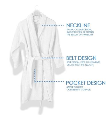 China Luxury Compressed Cotton Shawl Bathrobe Collar Robe With Slippers Bathrobe For Women Men 100% Combed Spa Unisex Robe for sale