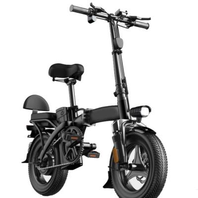 China 14inch Folding Fat Tire Electric Bike 10ah Battery Steel Folding Electric Bicycle for sale