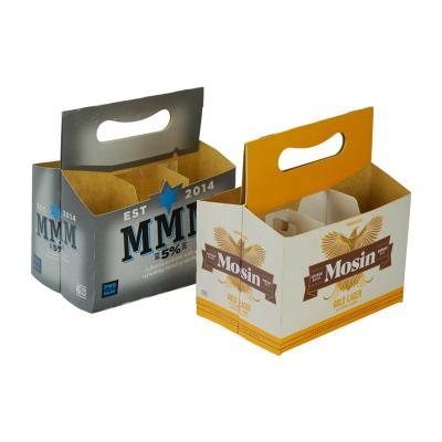 China Recyclable Fast Delivery Custom Printing Recycled Kraft Paper Corrugated Cardboard Carrying 6 Pack Wine Beer Bottle Carrier Rack for sale