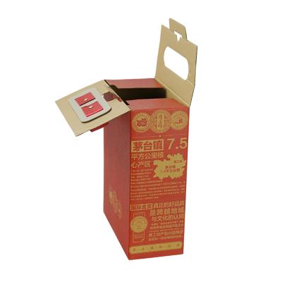 China Factory Wholesale Recyclable China Promotional Products Recycle Corrugated Wine Packaging Paper Box for sale