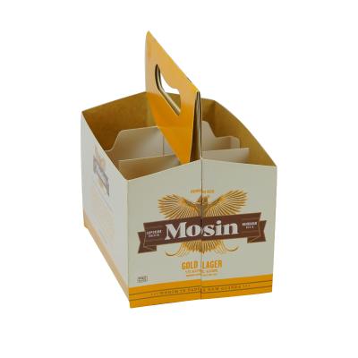 China Recyclable Genuine Low Price Customized Cardboard Kraft Holder 6 Pack Drinks Corrugated Paper Box for sale