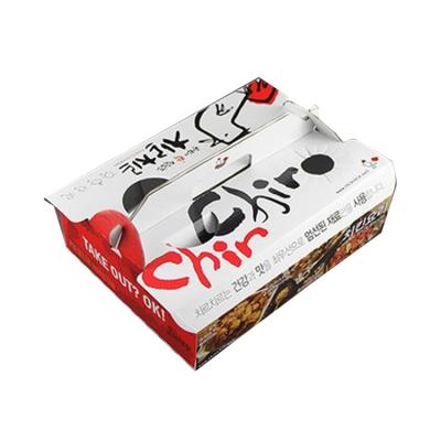 China Exquisite Recycled Biodegradable Fried Chicken Paper Packaging Box Food Box for sale