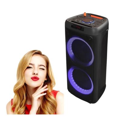 China Digita 10 Dolby Portable Karaoke Cart Speaker with Wireless Microphone for sale