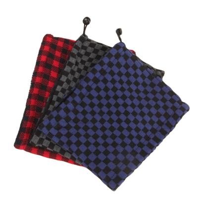 China Tartan Pattern Thickening Mask Neck Short Adjustable Windproof Warmer For Adults Sports Made In China for sale