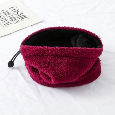 China 25*25cm Medium High Quality Stripe Knitted Neck Chest Fleece Acrylic Neck Cuff Warmer Scarf Adjustable for sale