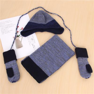 China Eco-friendly Warm Children's Winter Set Eco-friendly Scarf And Hat And Gloves In Stock Factory Direct Sale for sale