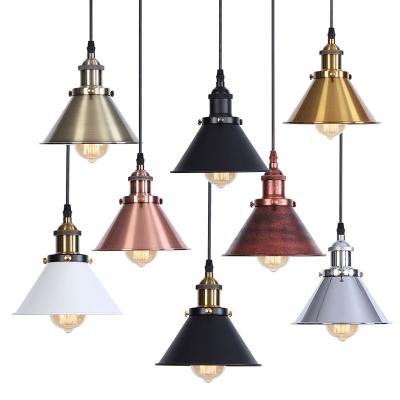 China Wholesale Modern European Industrial Metal Lampshade Iron Loft Vintage Style Pendant Light for sale