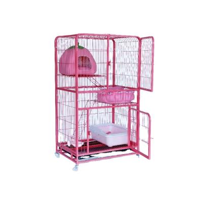 China High Quality Outdoor Pet Stored 3 Layer Stainless Steel Cat Cage For Outdoors for sale