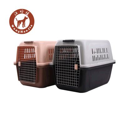 China Stored Most Popular Approved Pet Plastic Dog Carrier Cage Airline Crate for sale