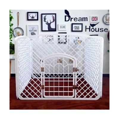 China Portable Folding Stored Metal Pet Dog Fence For Indoor Mesh Dog Gate Top Selling Safe Security for sale