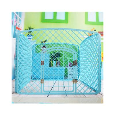 China Factory Price Stored Solid Metal Wire Pet Exercise Dog Kennel Cage Portable Folding Fence for sale