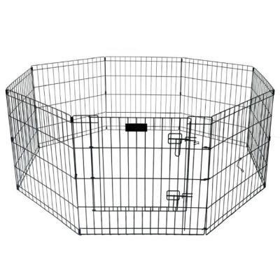 China Puppy Pet Playpen 8 Panel Indoor Outdoor Metal Portable Folding Animal Dog Exercise Barrier Ideal Stored For Pets Dog for sale