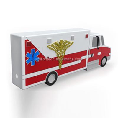 China Cheapest Rectangle USB With Logo Custom Ambulance USB Flash Drive 8GB for sale