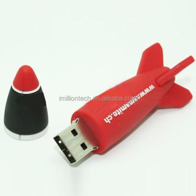 China Promotional stick gift usb memory stick, rocket shape usb flash drive, custom logo usb pendrive for sale