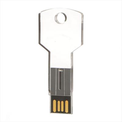 China New Design Custom Metal Logo LED Light Key Shaped USB Flash Drive for sale