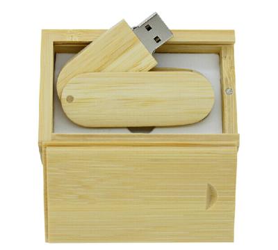 China Hi-speed Wooden USB 3.0 Swivel USB Flash Drives 8GB 16GB 32GB Wooden USB Stick With Wooden Box for sale