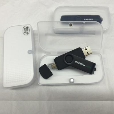 China Dual Port Plastic USB Memory Disks Flash Sticks Thumb Controls For Computer And Android Phones for sale