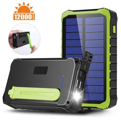 China Good Price Hand Crank Portable Solar Power Bank Solar Manual Charger With LED Light for sale