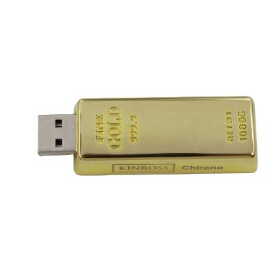 China Metal Logo Engraved on Black Gold 999.9 Gold Side End Flash Drive USB Gift Box Without Memory Bank Letters for sale