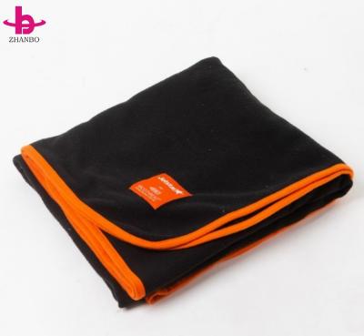 China Plain 100% Polyester Airline Blanket Customized Logo Blanket Polar Fleece Airplane Anti-pilling Blanket for sale