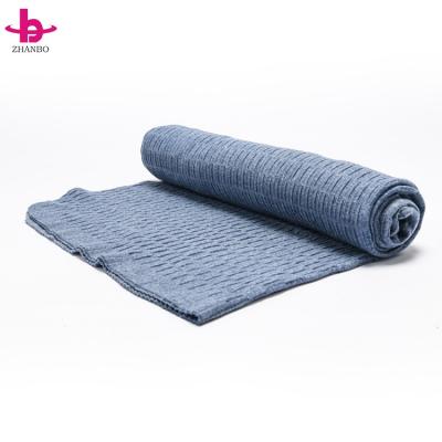 China Wearable OEM Fleece RPET Material Knitted Blanket Recycled Pet Throw Blanket for sale