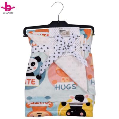 China PORTABLE Baby Gift Baby Blanket Super Soft 100% Polyester Mink Double Layer Baby Wrap Covering for sale