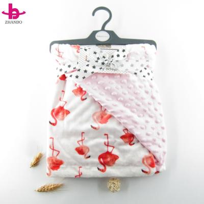 China Anti-pilling Wholesale Mink Dot Baby Blanket Conformable Baby Blanket for sale