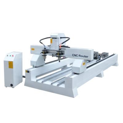 China Building Material Stores Craftsman 4 Axis CNC Router Wood Stone Wood Carving Engraving Machine for sale