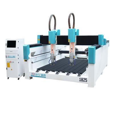 China Building Material Shops 1800*2500mm 4 Axis Double Spindles Foam Cutting Wood Metal Carving CNC Router Machine for sale